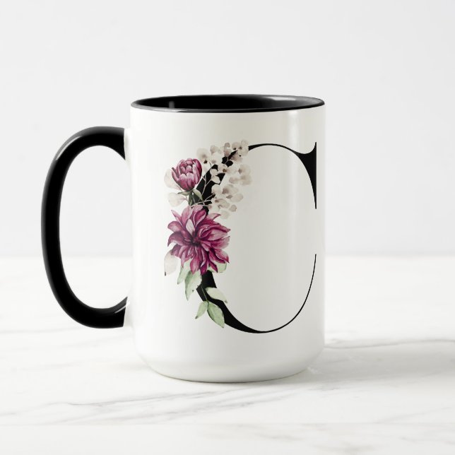 Monogram | Letter C Coffee Mug (Left)