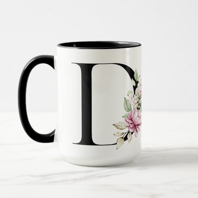 Monogram| Letter D Coffee Mug (Left)