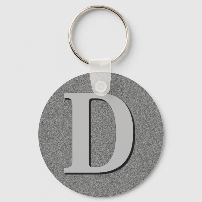 Monogram Letter D Key Ring (Front)