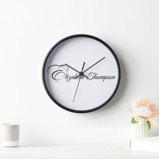 Monogram Letter E Horse Clock