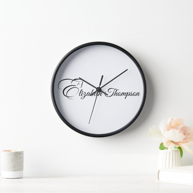 Monogram Letter E Horse Clock (Home)