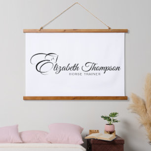 Monogram Letter E Horse  Hanging Tapestry