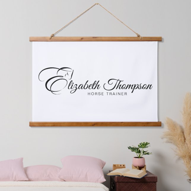 Monogram Letter E Horse  Hanging Tapestry (Bedroom)