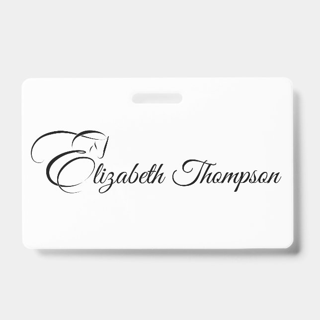 Monogram Letter E Horse  ID Badge (Front)