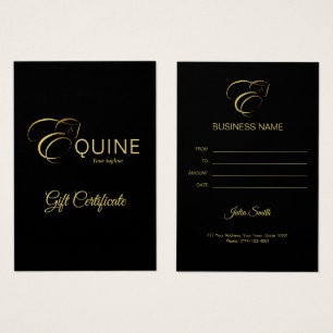 Monogram Letter E Horse in gold colour