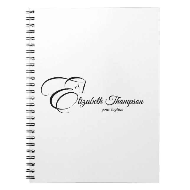Monogram Letter E Horse Notebook (Front)