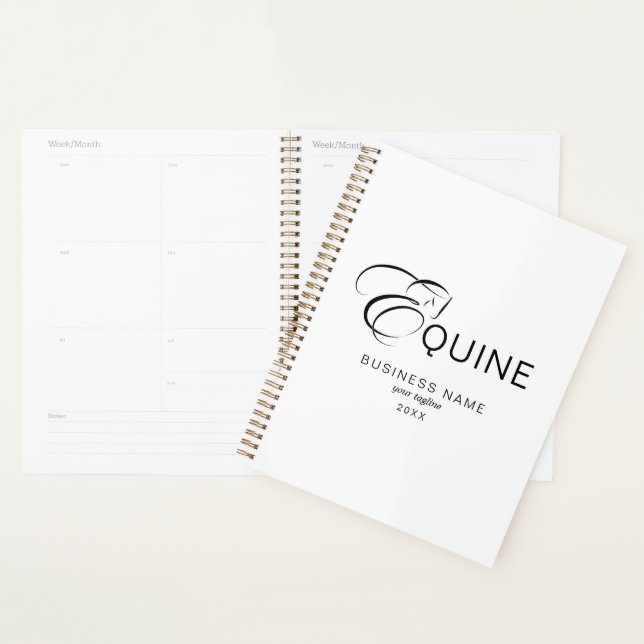 Monogram Letter E Horse Planner (Display)