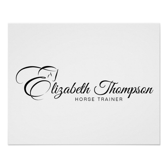 Monogram Letter E Horse Poster (Front)