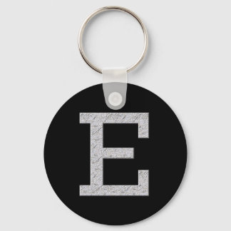 Monogram Letter E Key Ring