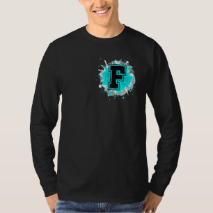 Monogram Letter F Alphabet Initials For Names Star T-Shirt