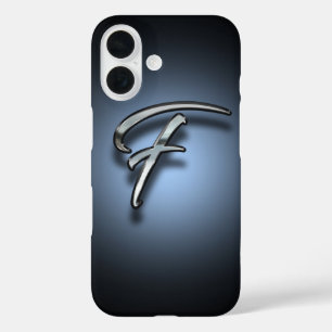 Monogram Letter F Spotlight Background iPhone 16 Case