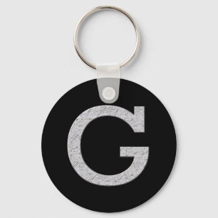 Monogram Letter G Key Ring