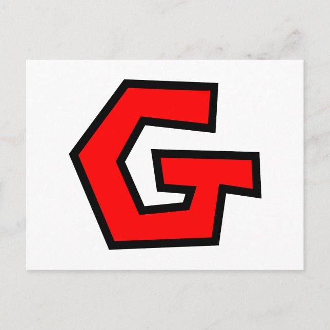 Monogram Letter G Postcard (Front)