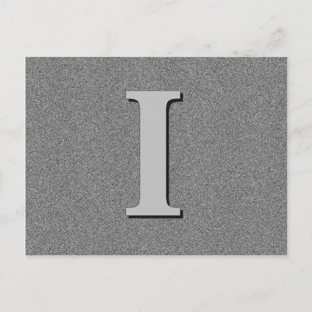 Monogram Letter I Postcard (Front)