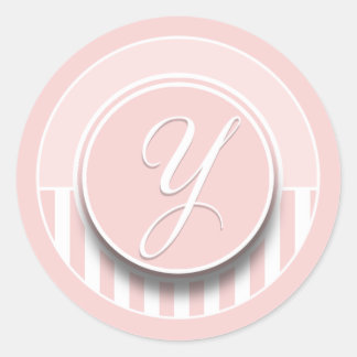 Monogram Letter Initial Y Sticker Seal Label