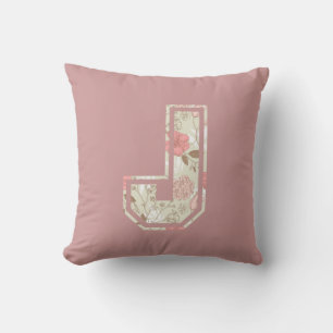 Monogram Letter J Cushion