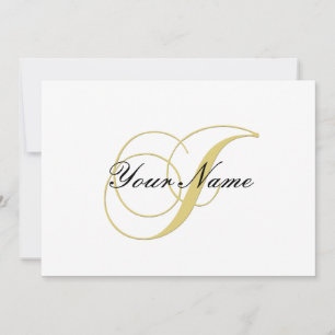 Monogram Letter J  Golden Single