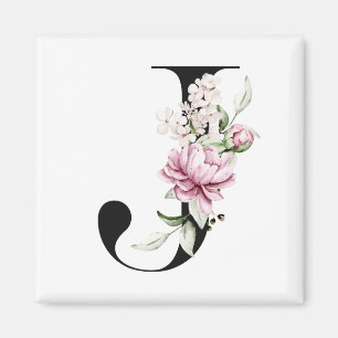 Monogram Letter J Magnet