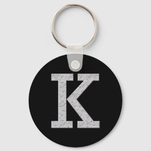 Monogram Letter K Key Ring