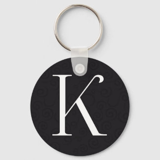 Monogram Letter K Key Ring