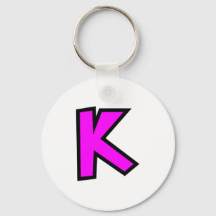 Monogram Letter K Key Ring