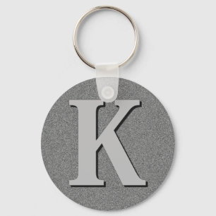 Monogram Letter K Key Ring