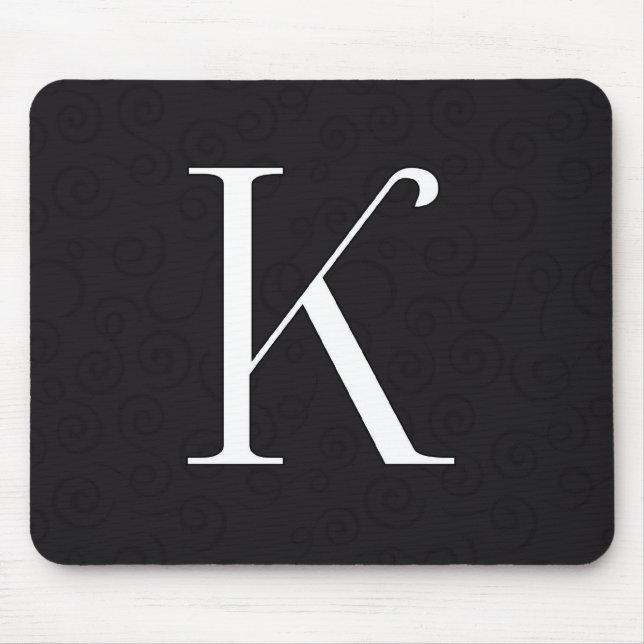 Monogram Letter K Mouse Pad (Front)