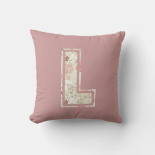 Monogram Letter L Cushion