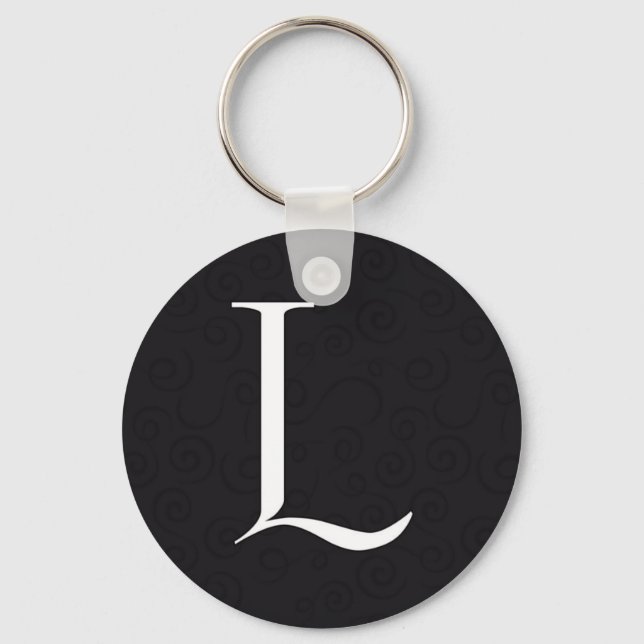 Monogram Letter L Key Ring (Front)