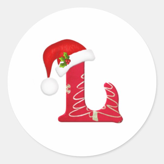 monogram letter l santa hat christmas sticker zazzle com au monogram letter l santa hat christmas sticker zazzle com au