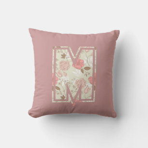Monogram Letter M Cushion