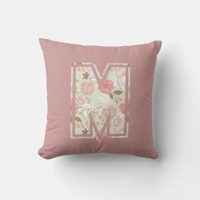 Monogram Letter M Cushion (Front)
