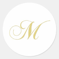 Monogram Letter M Golden Single