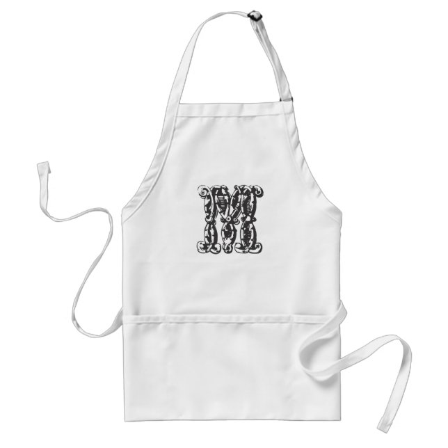 Monogram Letter M Standard Apron (Front)