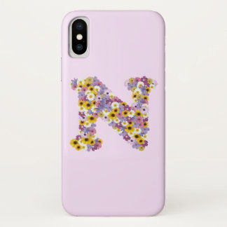 Monogram letter N iPhone X Case