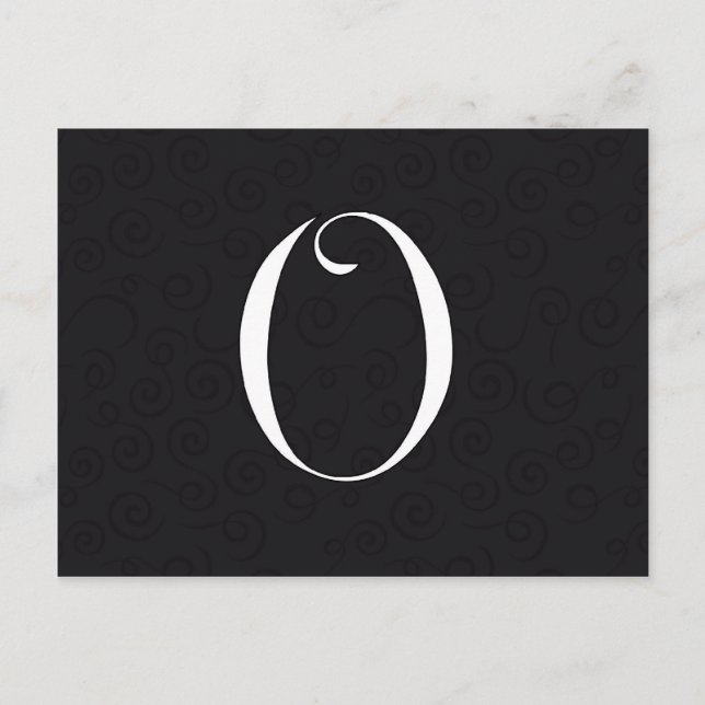 Monogram Letter O Postcard (Front)