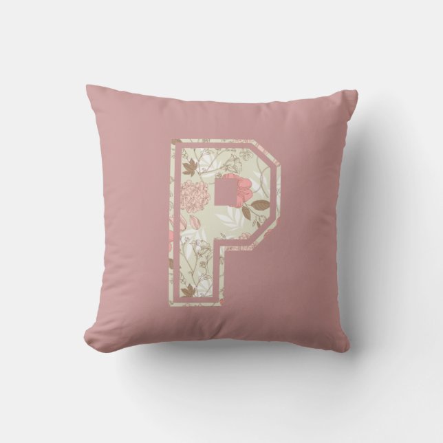 Monogram Letter P Cushion (Front)