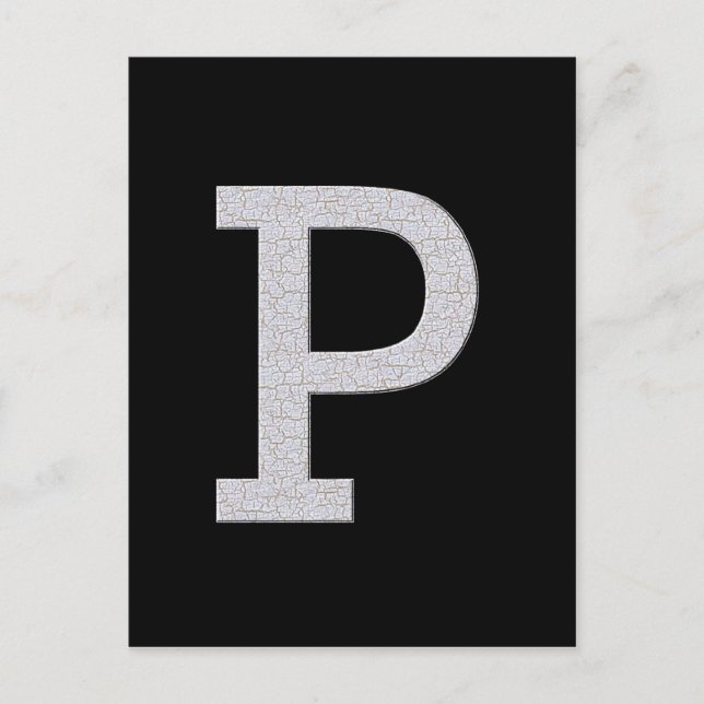 Monogram Letter P Postcard (Front)