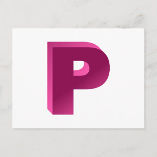 Monogram Letter P Postcard