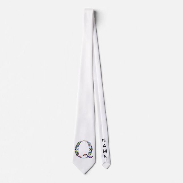 Monogram Letter Q Tie (Front)