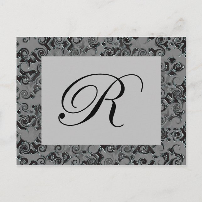 Monogram Letter R Postcard (Front)