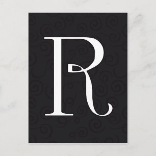 Monogram Letter R Postcard