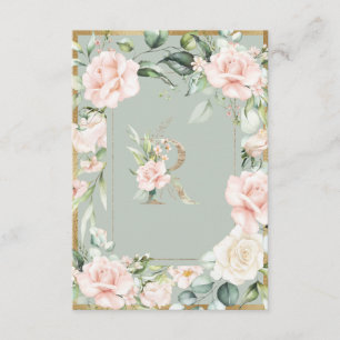 Monogram Letter R Wedding Thank You Card
