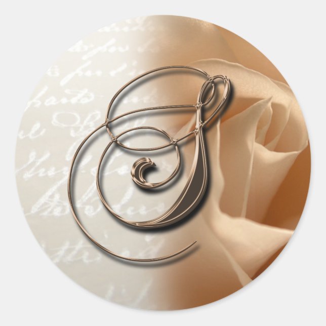 Monogram Letter S Wedding Envelope Seal (Front)