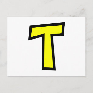Monogram Letter T Postcard