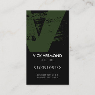 Monogram Letter V Business Card