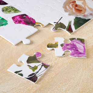 Monogram Letter W – Gemstone Initial Design Jigsaw Puzzle