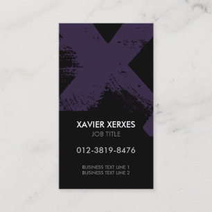Monogram Letter X Business Card