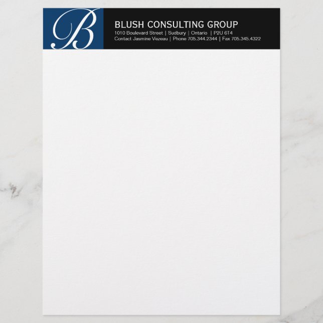 Monogram Letterhead (Front)
