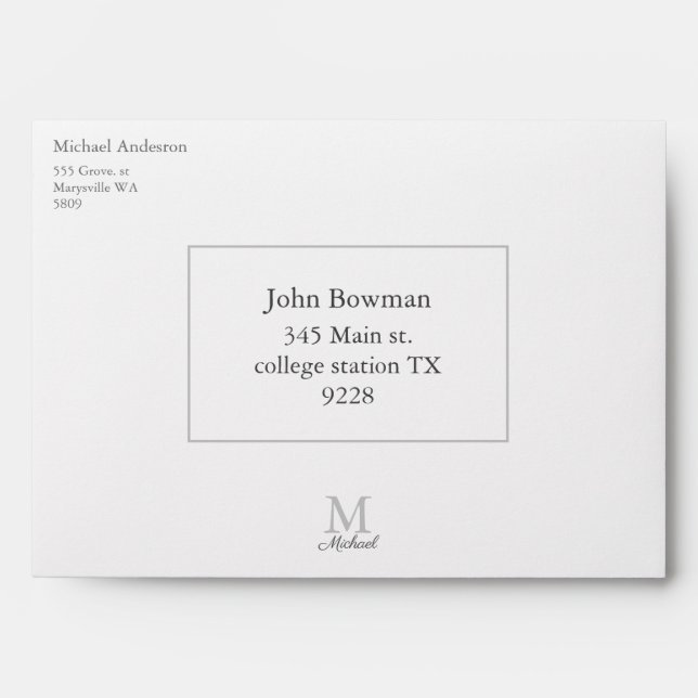 Monogram light fog envelope (Front)